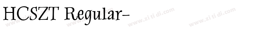 HCSZT Regular字体转换